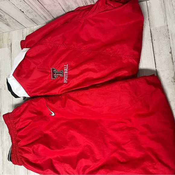 Texas Tech Vintage 90s Men Nike Windsuit Track Suit Windbreaker Pant XXL  Red - Picture 10 of 10